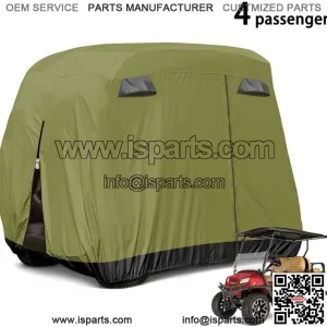 4 Passenger Golf Cart Cover Fit EZGO Club Car Yamaha 400D Cover Army Green