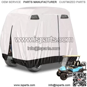 2-4 Passenger Golf Cart Cover for Yamaha EZGO Club Car -Silver Golf Enclosure