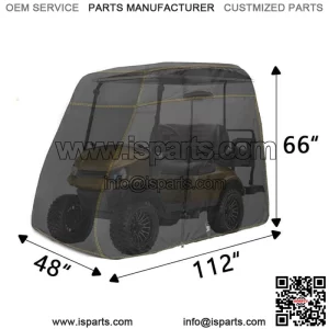 Golf Cart Cover 600D Fabric For 4 Passenger Yamaha Honda Club Car EZGO Golf Cart