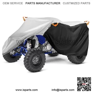 Quad Bike ATV Cover Waterproof Dust Protector Black+Silver For Yamaha YFZ 450 R
