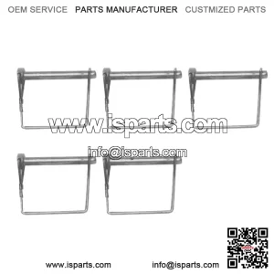 Set of 5 Wire Lock Pin 1/4 Inch X 3-3/4 Inch Square