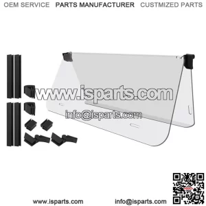 Folding Down Golf Cart Windshield for Club Car DS 1982-2000.5, Clear (4MM)