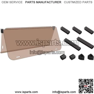 Golf Cart Windshield for 2003-2006 Yamaha G22,Tinted Fold Down Windshield (4MM)