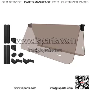 Golf Cart Windshield for Club Car DS 1982-2000.5, 4MM Tinted Folding Windshield