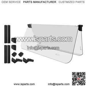 Folding Down Golf Cart Windshield for Club Car DS 1982-2000.5, Clear (4MM)