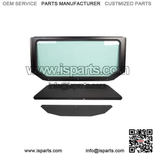 For 17-23 Can Am Maverick X3 Full Glass Windshield W/ Sun Visor UV Protect