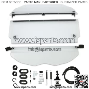 Clear Scratch Resistant Front Flip Windshield for 2017+ Can-Am Maverick X3 Turbo