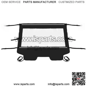 Rear Window Soft Windshield Windscreen Fits 2014-2023 Kawasaki TERYX 4 800 Model (For: Kawasaki Teryx4 800)