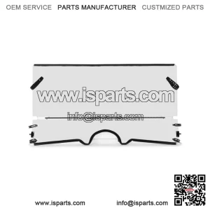 For Yamaha Rhino 450, 660, 700, 2004-2013 Clear Folding Windshield Full 0.177" (Fits: Yamaha Rhino 660)