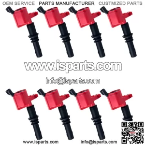 8pc High Performance Red Ignition Coils and Motorcraft Spark Plug For Ford F-150 (For: Ford F-150)