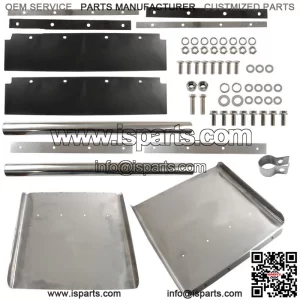 Quarter Fender Set 24" x 24" Stainless Steel Semi Truck