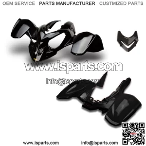 NEW POLARIS PREDATOR 500 BLACK PLASTIC FRONT AND REAR FENDER SET