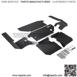 Set of 6 Fender Flares Black ABS For Polaris Midsize Ranger 570 & ETX 2015-2022 (For: Polaris)