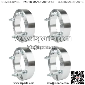 GENRICS Wheel Spacers For Kawasaki Mule 600 4x137 2" 110mm M10x1.25 4Pcs Silver