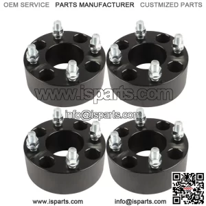 Wheel Spacers 2" 4x101.6mm Hub Bore 62mm Thread Size 1/2"x20 Black 4Pcs