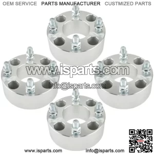 Wheel Spacers 2" 4x101.6mm Hub Bore 62mm Thread Size 1/2"x20 Silver 4Pcs
