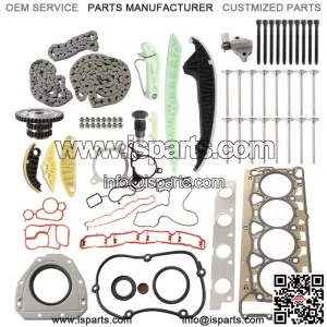 For 08-15 Audi VW 2.0 TSI Jetta Timing Chain Head Gasket Set Intake Exhaust Kit