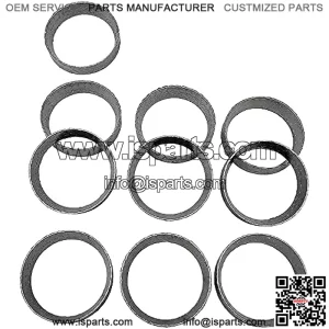 Tapered Exhaust Port Gaskets Compatible for Harley Made of Graphite and Steel Mesh for 1984-later Most Harley Davidson Bikes Touring Sportster Dyna Softail Evo 10 PCS