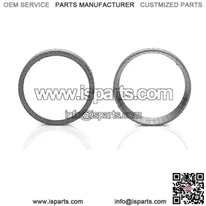 Exhaust Gasket for Harley, Made of Graphite and Steel Mesh for 1984-later Most Harley Davidson Bikes, Touring, Sportster, Dyna, Softail, Evo, etc. 1 Pair 2pcs