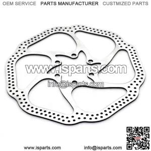 160mm 6-hole corrugated disc brake disc Weight: 0.104KG Volume: 16x16x0.2 Inner hole: 33x63mm (flower-shaped hole) Mounting hole: 5.5mm Hole spacing: 22mm, 44.5mm