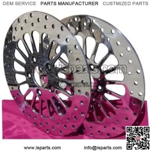 SPOKE FRONT BRAKE ROTOR PAIR PARTS FOR HARLEY BAGGER TOURING