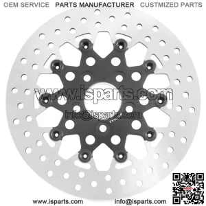 Twin Power Black Floating Mesh Rear Rotor For Harley