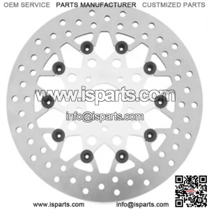 Twin Power Silver Floating Mesh Front Rotor For Harley