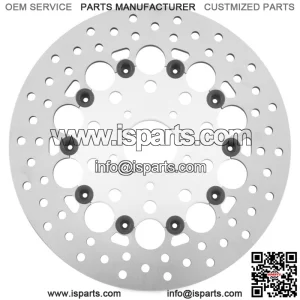 Twin Power Silver Floating Hole Front Rotor For Harley