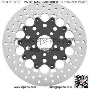 Twin Power Black Floating Hole Rear Rotor For Harley