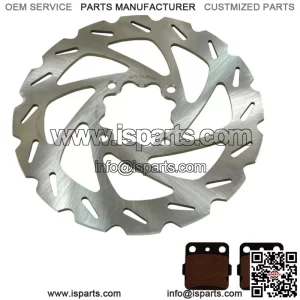 Rear Wave Pattern Disc Brake Rotor & Brake Pads for Yamaha Banshee 350 1990-2006