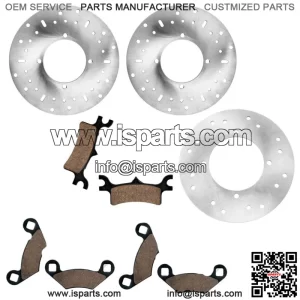 Front Rear Brake Disc Rotor W/ Pads for Polaris Sportsman 800 2005 2006 2007 (For: Polaris Sportsman 800)