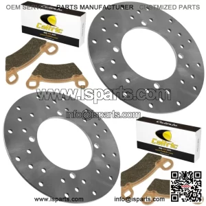 2x Rear Brake Disc w/Pads for Polaris Ranger 400 / Sportsman ACE 14-15 / ACE 570