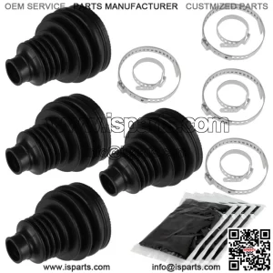 2 Rear Axle Inner And Outer CV Boot Kits for Polaris Sportsman 800 EFI 2008-2010 (For: Polaris Sportsman 800)