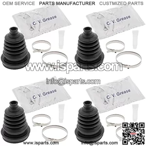 Complete Front Inner & Outer CV Boot Repair Kit for Suzuki LT-A400F Eiger 4wd 2003 All Balls