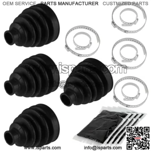 2 Rear Axle Outer Inner CV Boot Kit for Can-Am Maverick 1000R 4X4 2013-2017