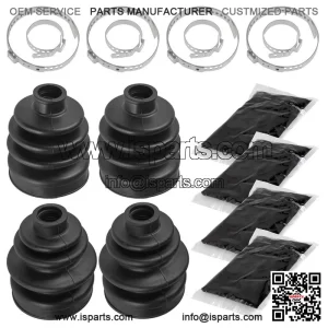 2 Front Inner Outer Axle CV Boot Kit For Honda TRX450ES TRX450S Foreman 98-01