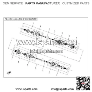 CV Joint Rear Left CFMOTO X5 500 X8 800 9060-280130-1000