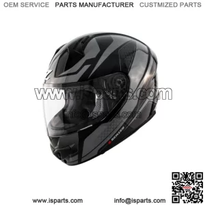 Zox Adult Unisex OEM Dark Silver & Matte Black Odyssey Carbon Vigilance Helmet