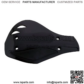 A pair of black handguards for snowmobiles, off-road vehicles and ATVs