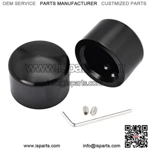 Benlari Black Axle Nut Covers Front Axle Caps Compatible for Harley Davidson Touring Softail Sportster Dyna Trike Electra Street Road Glide Road King Fat Boyoy 2002-2023