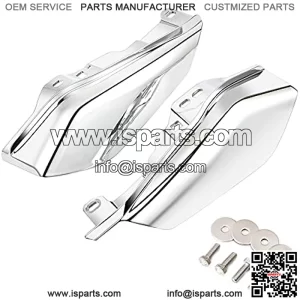 Benlari Chrome Mid Frame Air Deflectors Heat Shields Deflector 2009-2023 Compatible for Harley Davidson Touring Street Glide Road Glide Electra Glide Road King Ultra Limited Tri Glide CVO