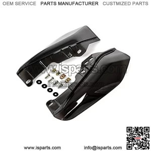 Mid-Frame Air Heat Deflectors for Harley Touring and Trike 09-21, VEISUTOR Black Mid Frame Air Deflectors for Harley Touring/Trick Electra/Street/Tri/Road Glide King CVO Accessories 2009-2021(2PCS)