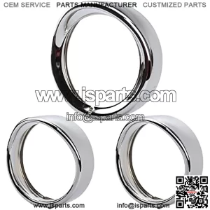 7 Inch Harley Chrome Visor Style Headlamp Trim Rings, 4.5 Inch Auxiliary Passing Lights for FLHR Road King 1994-2013, FLD 2012-2016, Touring 83-13, Trike2008-2013, FL Softail 1986-2017