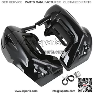 Black Lower Vented Leg Fairings Cap Glove Box Fits 1983-2013 Harley touring models FLT, FLHT, FLHTCU, FLHRC, Road King, Street Glide, Electra Glide, Ultra-Classic, Road Glide