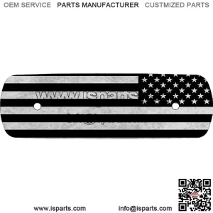 Kustom Cycle Parts American Flag Air Cleaner Cover Insert. Replaces Stock Harley Davidson M8 / 114 Insert. (Black and Grey Flag)
