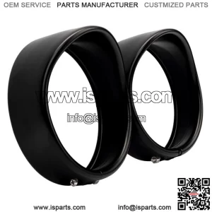 HogWorkz 4.5" Auxiliary Light / Passing Lamp Visor Trim Rings For Harley