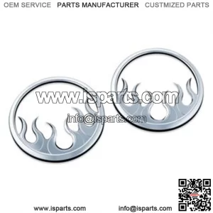 Kuryakyn Flame Front Speaker Grills For Harley Touring