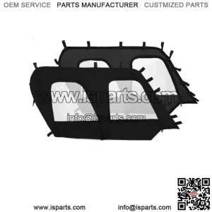 BLACK+CLEAR Soft Upper Doors For 2012-2021 Kawasaki Teryx4 4 seat UTV models (For: Kawasaki Teryx4 800)