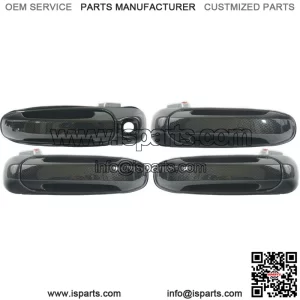 Exterior Door Handle SET Carbon Fiber Look For 02-08 Dodge Ram  (For: Chevrolet Silverado 1500)