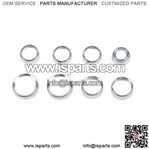 For Chevy Silverado 14-2018 Silver Inner Central Control Switch Knob Cover Trim (For: Chevrolet Silverado 1500)